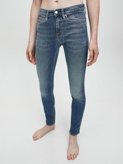 Calvin Klein Ruhák HU475246 | Calvin Klein Mid Rise Női Farmernadrág Kék